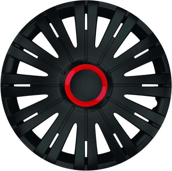SET CAPACE ROTI 16` NEGRE CU INEL ROSU ACTIVE
