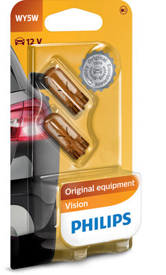 SET 2 BECURI FARA SOCLU WY5W 12V PHILIPS