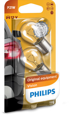SET 2 BECURI P21W 12V BA15S BLISTER PHILIPS