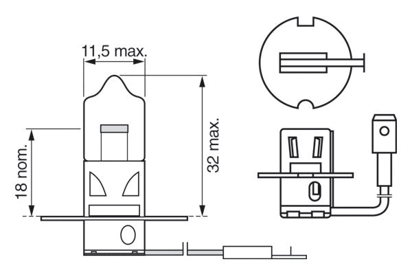 BEC 12V H3 55W PURE LIGHT BOSCH