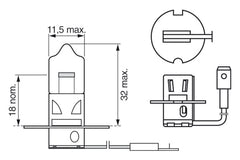 BEC 12V H3 55W PURE LIGHT BOSCH