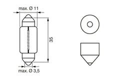 BEC 12V C5W 5W ECO SET 10 BUC BOSCH