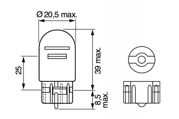 BEC 12V W21/5W 5W / 21W ECO SET 10 BUC BOSCH