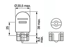 SET 2 BECURI 12V W21/5W 21W PURE LIGHT BOSCH