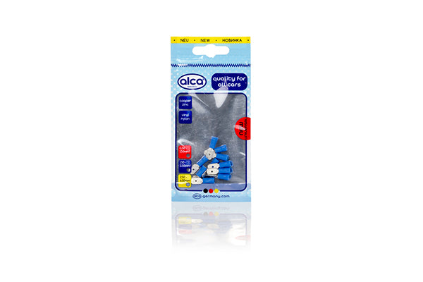 PAPUC ELECTRIC AUTO IZOLAT ALBASTRU TIP TATA 6.35mm - SET 10
