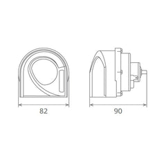 CLAXON ELECTROMAGNETIC, TIP MELC, 24V 3A TON INALT, DESIGN LIGHT