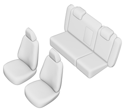 SET HUSE SCAUN UMBRELLA PENTRU SKODA OCTAVIA II 2006-2009 (BANCHETA FRACTIONATA) TIP 2 CU TETIERE SPATE IN FORMA DE L