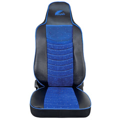 SET HUSE SCAUN TRUCK UMBRELLA PENTRU MAN SERIA TGX 6 PIELE ECOLOGICA NEAGRA + VELVET ALBASTRU (2021-)