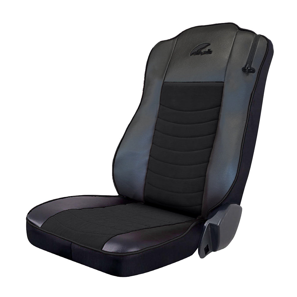 SET HUSE SCAUN TRUCK UMBRELLA PENTRU MERCEDES ACTROS 18-42 EURO 6PIELE ECOLOGICA NEAGRA + VELVET NEGRU (2016-)