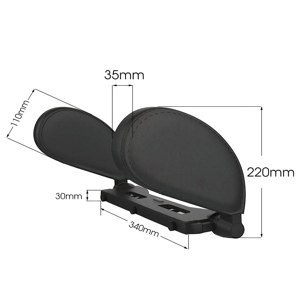 SUPORT TETIERA AUTO REGLABIL-PIELE ECOLOGICA NEAGRA