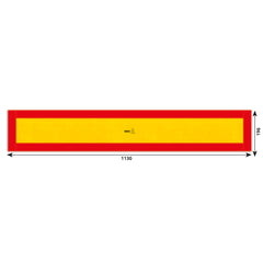 AUTOCOLANT REFLECTORIZANT GALBEN/ ROSU 1130X196 MM HICO