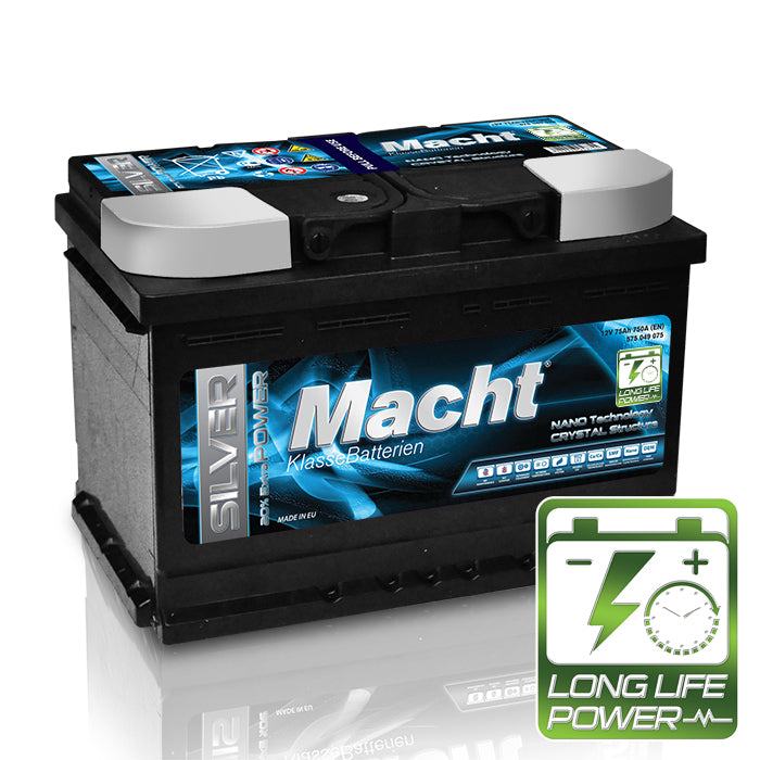 MACHT SILVER POWER 12V 75 AH (750 A; 278X175X190)