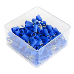 SET 100 PAPUCI ELECTRICI TERMINALI TIP FURCA IZOLATI 6.4MM