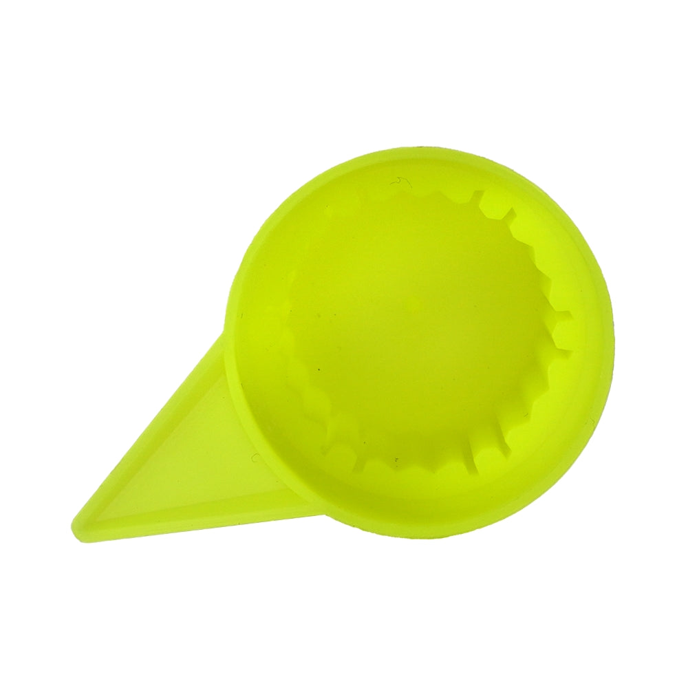 SET 10 BUCATI CAPAC PLASTIC PENTRU PREZON ROATA CU INDICATOR 33 MM NEON GALBEN 54.5 MM