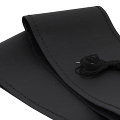 HUSA VOLAN CU SNUR PIELE NATURALA NEGRU 39-40 cm