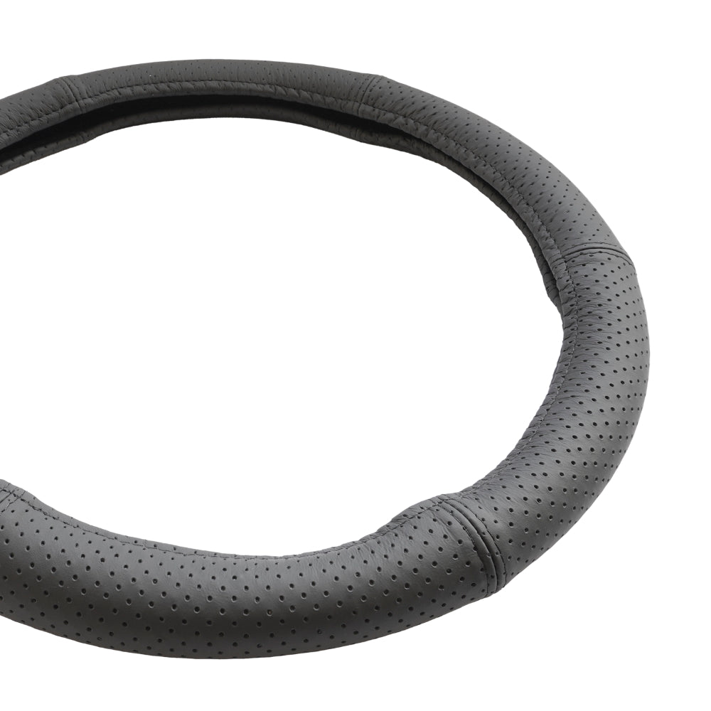 HUSA VOLAN PIELE NATURALA PERFORATA NEGRU 35-37 CM