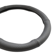 HUSA VOLAN PIELE NATURALA PERFORATA NEGRU 35-37 CM