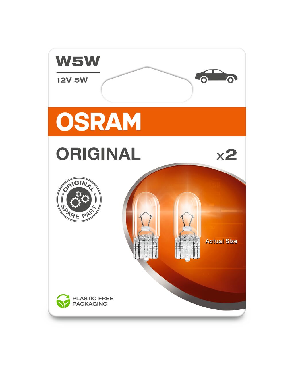 SET 2 BECURI 12V W5W ORIGINAL BLISTER OSRAM