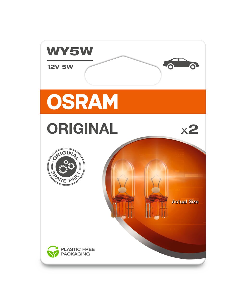SET 2 BECURI 12V WY5W ORIGINAL BLISTER OSRAM