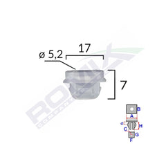 CLIPS FIXARE INTERIOR PENTRU BMW 7X17MM ALB SET 10 BUC