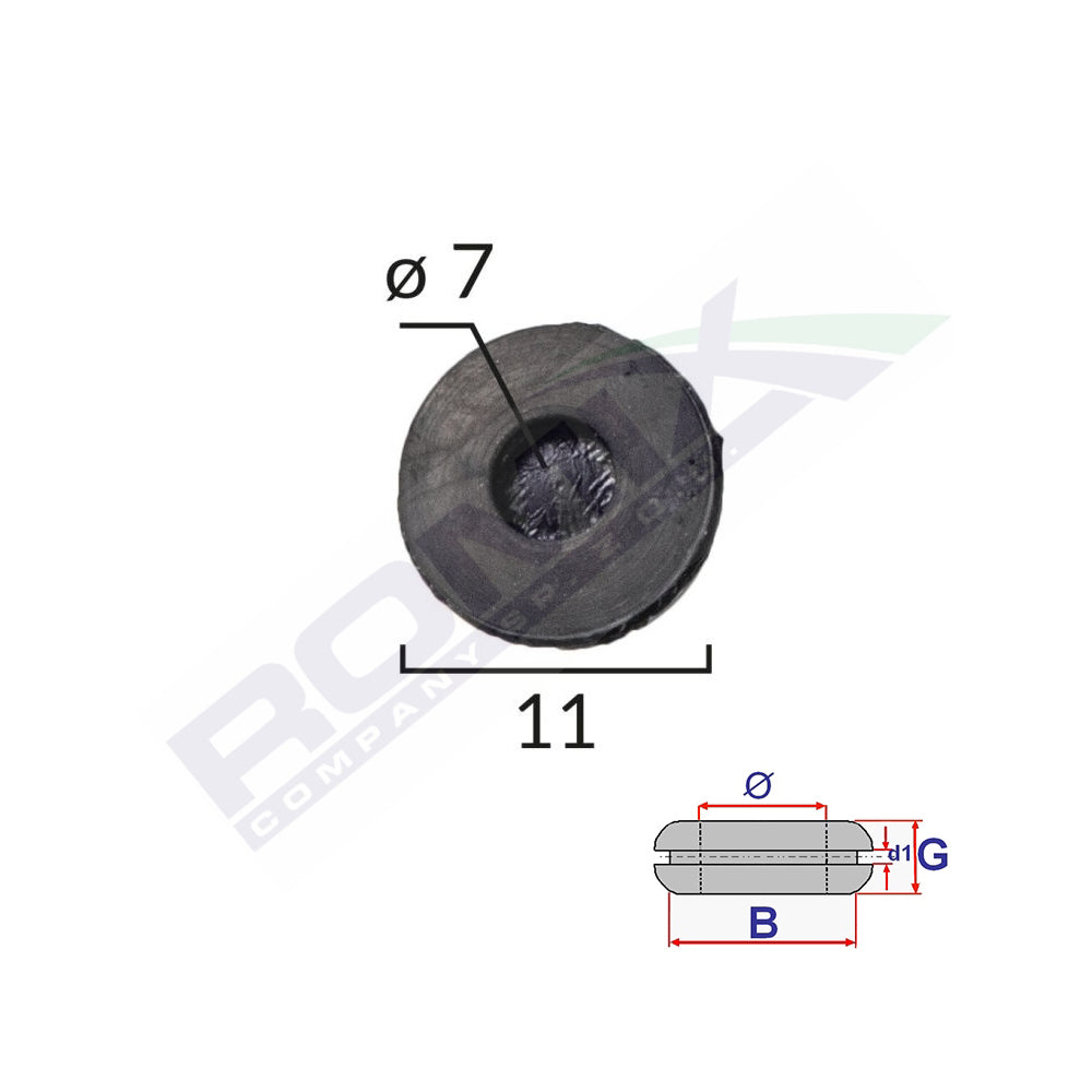 CAPAC CAUCIUC INCHIS UNIVERSAL DIAMETRU 7MM SET 10 BUC