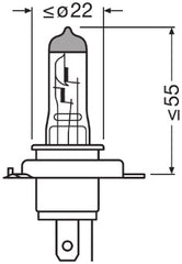 SET 2 BECURI 12V H4 60/55 W NIGHT BREAKER +220% OSRAM