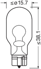 SET 2 BECURI 12V W16W ORIGINAL BLISTER OSRAM
