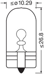 SET 2 BECURI 12V W5W ULTRA LIFE BLISTER OSRAM