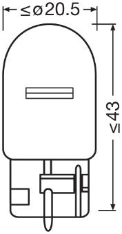 SET 2 BECURI 12V W21W ORIGINAL BLISTER OSRAM