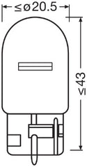 SET 2 BECURI 12V W21W ORIGINAL BLISTER OSRAM