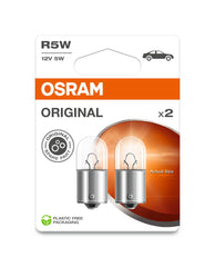 SET 2 BECURI 12V R5W ORIGINAL BLISTER OSRAM
