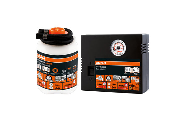 KIT REPARATII ANVELOPE (COMPRESOR + SPRAY REPARATII ANVELOPE) TYRESEAL KIT OSRAM