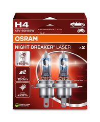 SET 2 BECURI 12V H4 60/55 W NIGHT BREAKER LASER NextGen +150% OSRAM