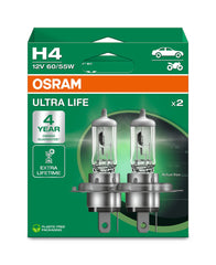 SET 2 BECURI 12V H4 60/55 W ULTRA LIFE OSRAM