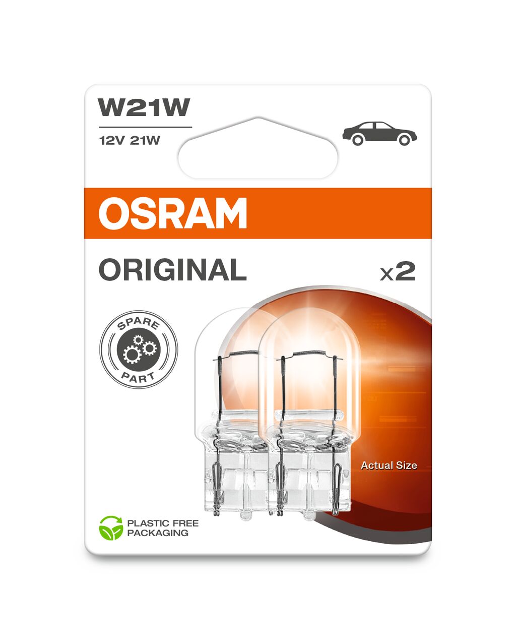 SET 2 BECURI 12V W21W ORIGINAL BLISTER OSRAM