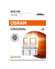 SET 2 BECURI 12V W21W ORIGINAL BLISTER OSRAM