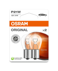 SET 2 BECURI 12V P21W ORIGINAL BLISTER OSRAM