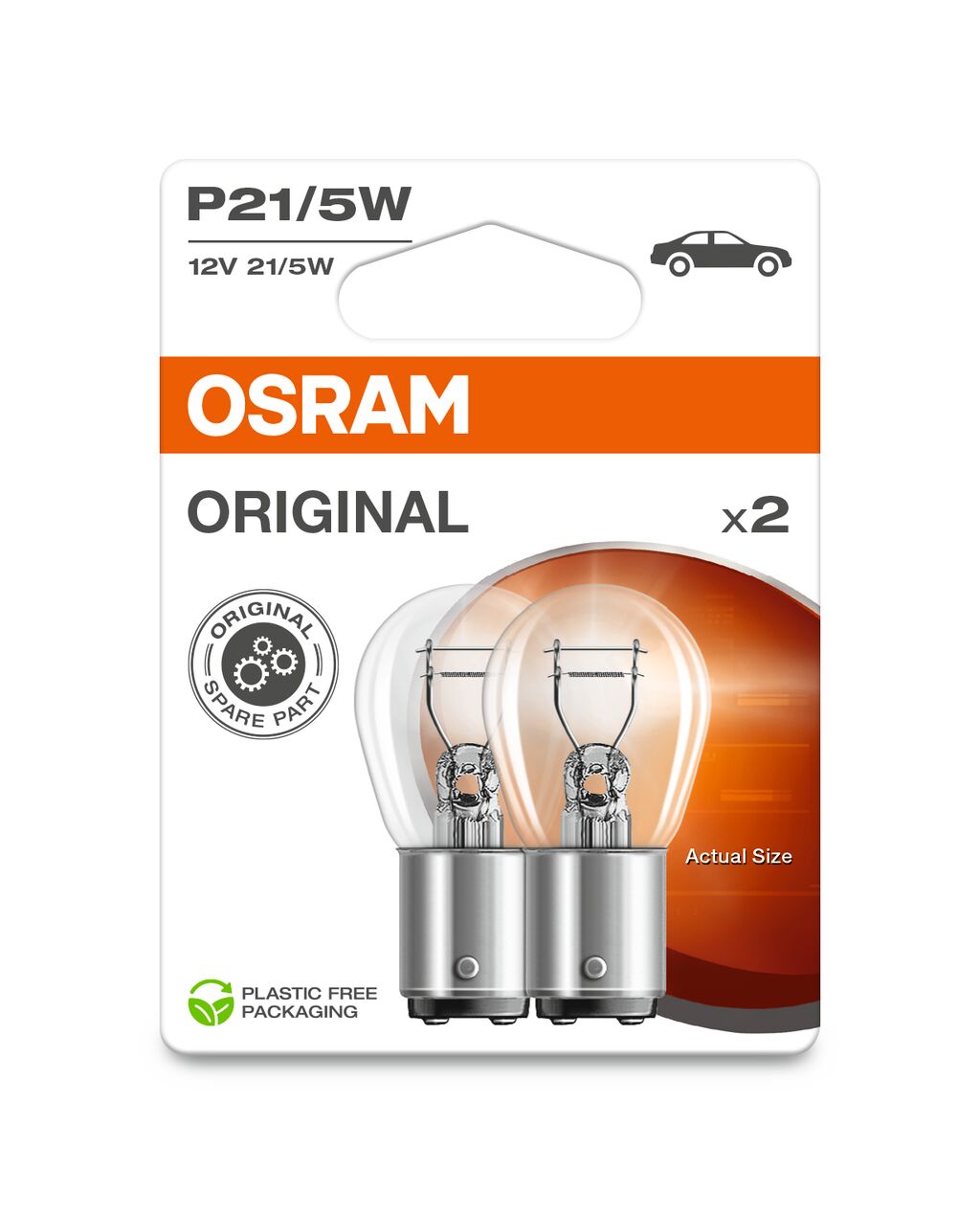 SET 2 BECURI 12V P21/5W ORIGINAL BLISTER OSRAM