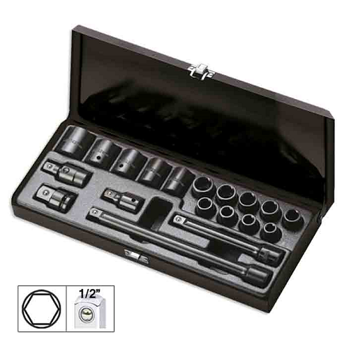 SET DE 14 TUBULARE DE IMPACT SCURTE 1/2` JBM
