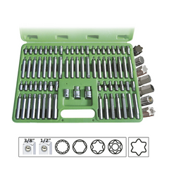 TRUSA SPECIALA CAPETE SURUBELNITA 74 PIESE PENTRU SURUBURI RIBE 12 FETE TORX HEXAGONAL JBM