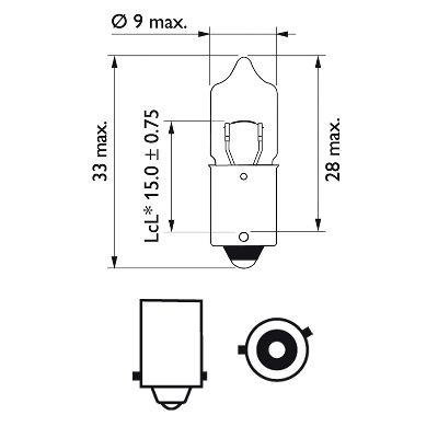 SET 2 BECURI 12V H6W BAX9S (blister) VISION PHILIPS