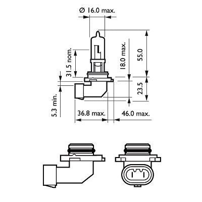 BEC FAR HB3 12V P20d 65W (blister) VISION PHILIPS