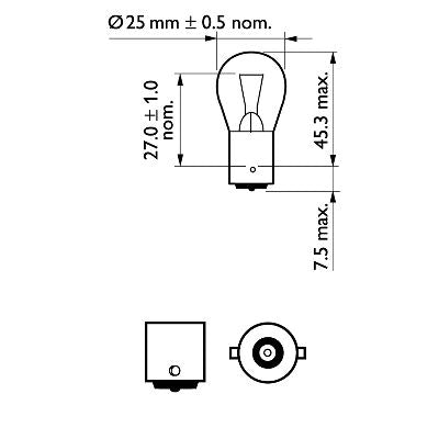 BEC STOP FRANA P25 12V SET 10 BUC VISION PHILIPS