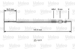 Bujie incandescenta MERCEDES-BENZ SPRINTER 5-t platou sasiu 906 VALEO 345142