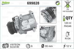 Compresor clima FORD MONDEO III B5Y VALEO 699828