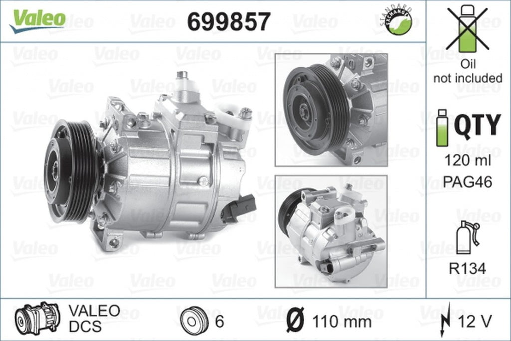 Compresor clima VW PASSAT Variant 3C5 VALEO 699857
