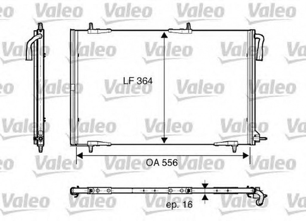Radiator clima PEUGEOT 206 SW 2E K VALEO 818001