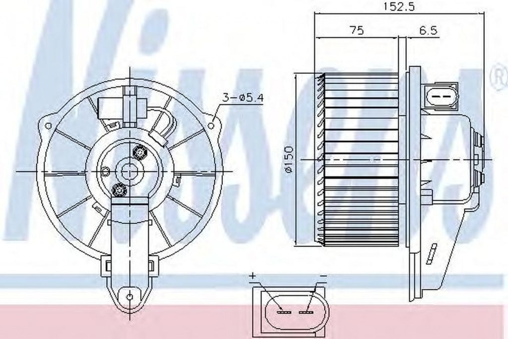 Ventilator habitaclu bord AUDI A6 4B2 C5 NISSENS 87221