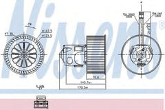 Ventilator habitaclu bord BMW 7 F01 F02 F03 F04 NISSENS 87242