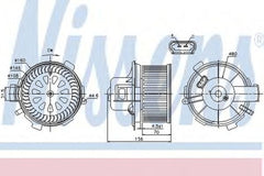 Ventilator habitaclu bord CITROEN XSARA PICASSO N68 NISSENS 87045